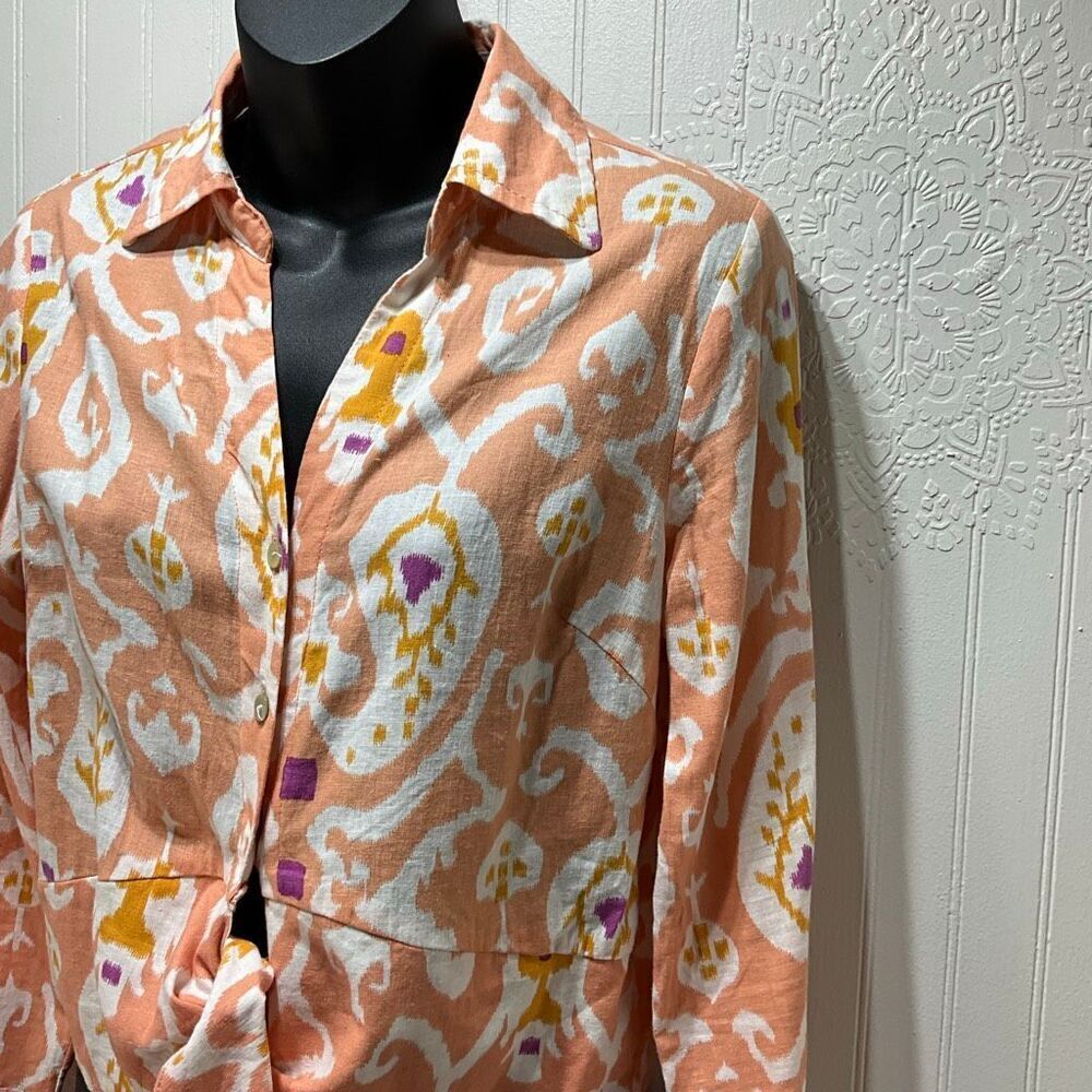 CHRISTIAN SIRIANO Linen Blend Top - Picture 2 of 5